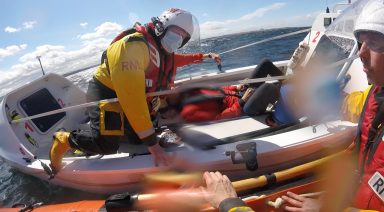 Man rescued from rowing boat after ‘slipping in and out of consciousness’ a mile off Dunbar