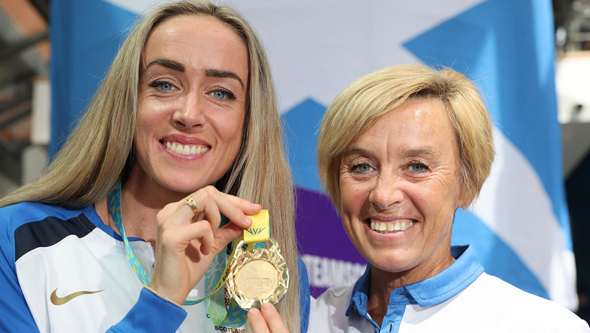 Eilish with her mum Liz McColgan