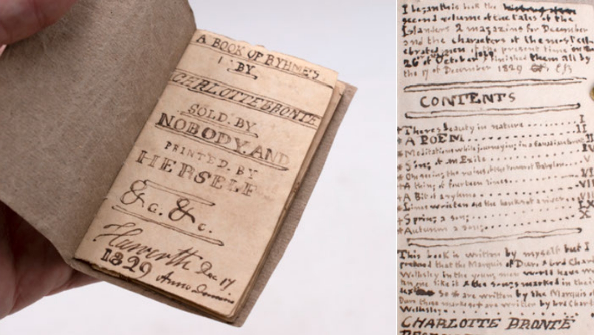 Tiny manuscript by Charlotte Bronte last seen 106 years ago returns to Haworth home in Yorkshire