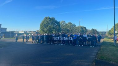 Grangemouth oil refinery workers block road at INEOS building to tankers in dispute over pay