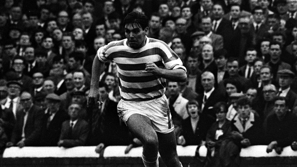 Hughes scored 189 times in 416 games for Celtic. 