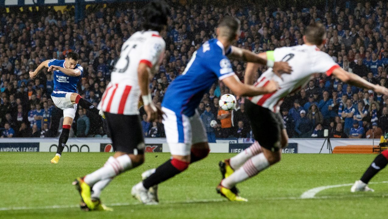 Rangers 2-2 PSV: All square after first leg of Champions League play-off