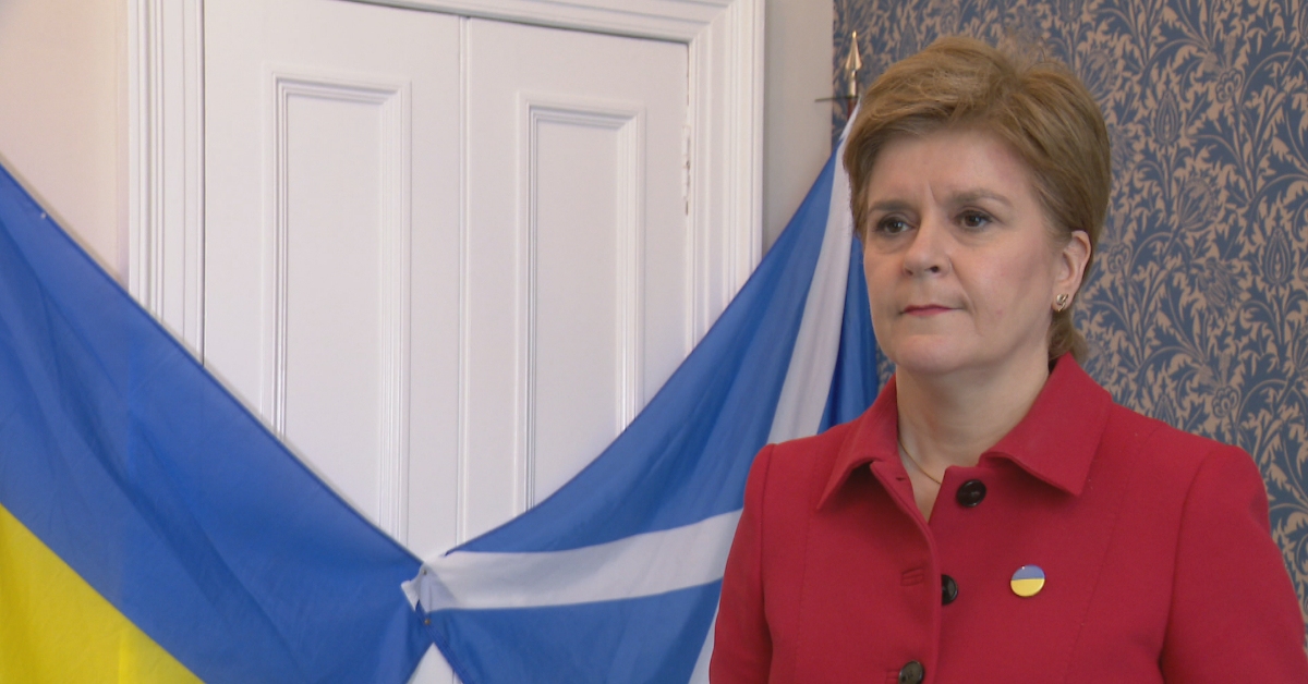 Nicola Sturgeon: ‘Scotland stands in solidarity with people of Ukraine’  