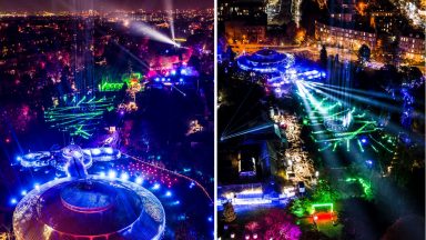 GlasGLOW light show set to imagine what would happen if dinosaurs roamed Glasgow this Halloween