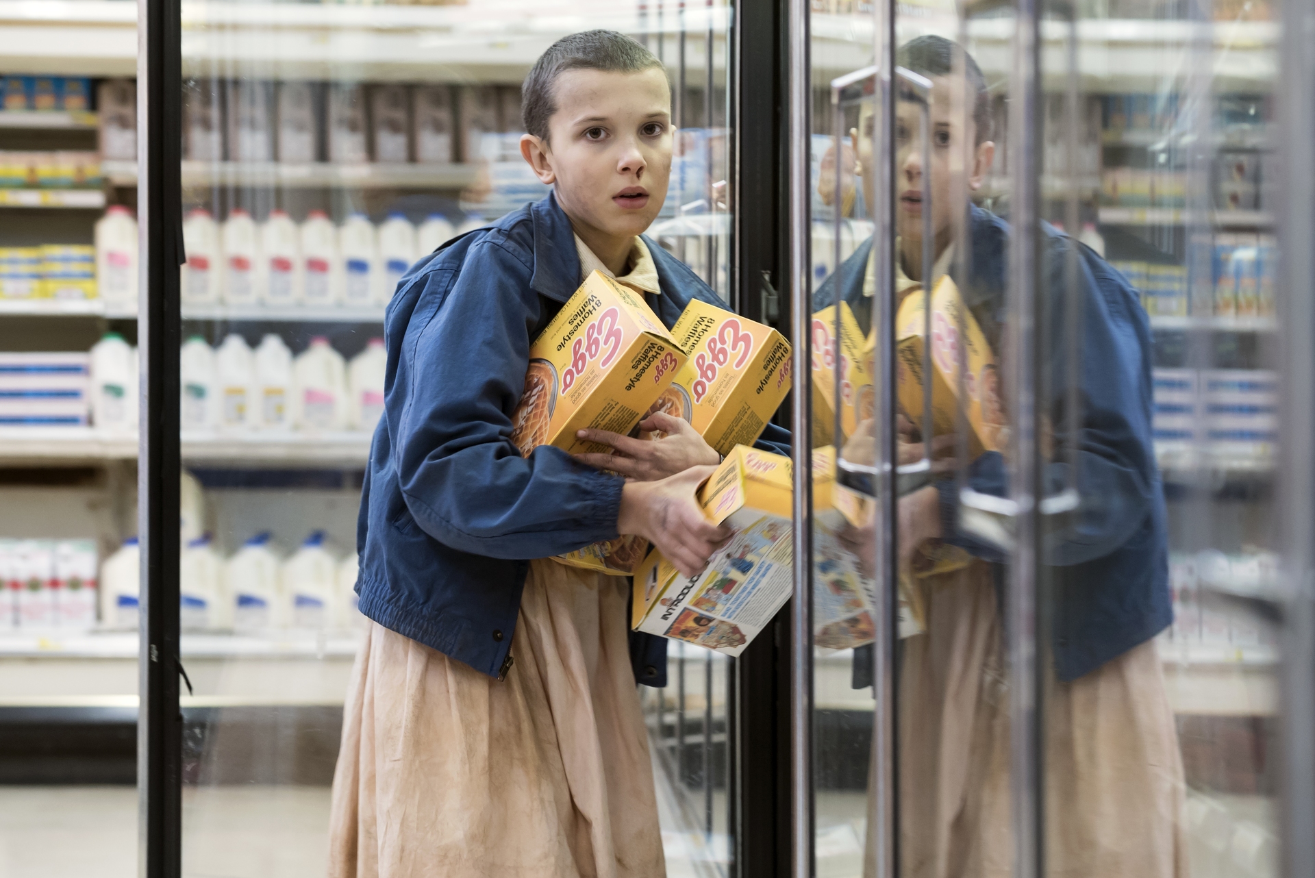 Millie Bobby Brown as Eleven in Stranger Things