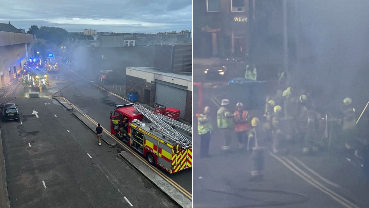 Firefighters tackle blaze at scene of £1m cannabis bust in Kirkcaldy, Fife for nine hours