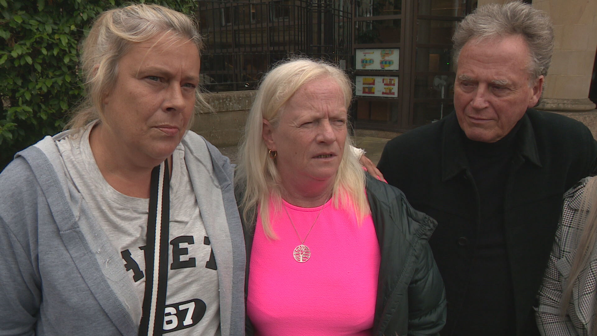 Bernie's family spoke outside court.