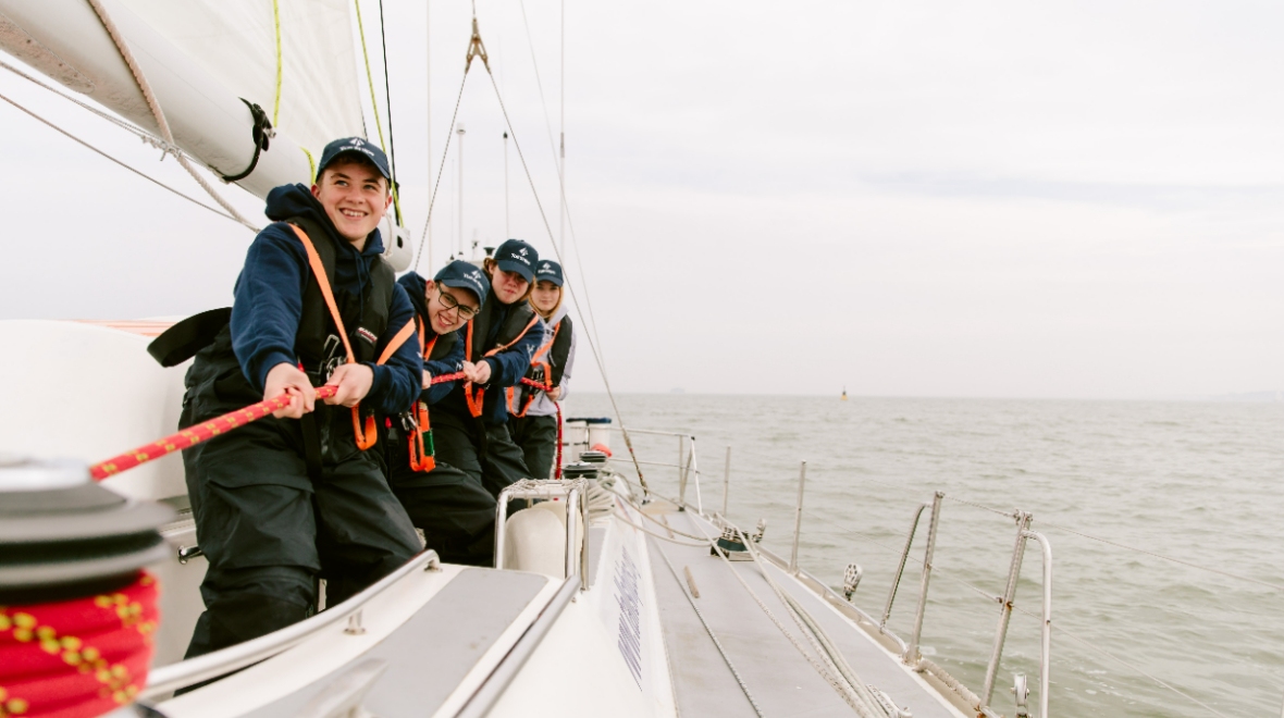 Youngsters set to sail into Greenock after navigating UK on iconic challenger yacht