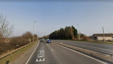 Driver hurt after car leaves East Kilbride Expressway and ploughs into trees