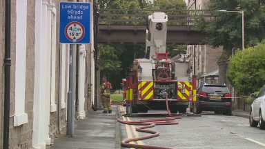 Early morning flat fire on James Street in Perth