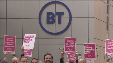 Workers from BT and Openreach, including 999 handlers, stage 24 hour strike over pay