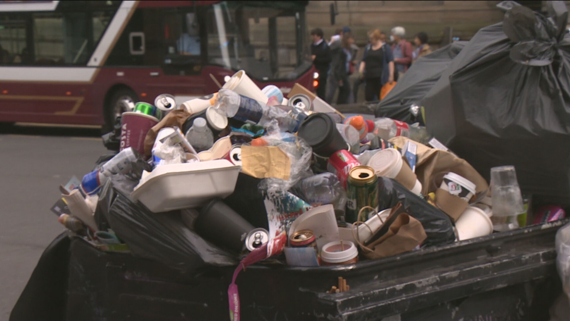 The 'full backlog' of uncollected rubbish could run over into the next round of strikes, the council said. 