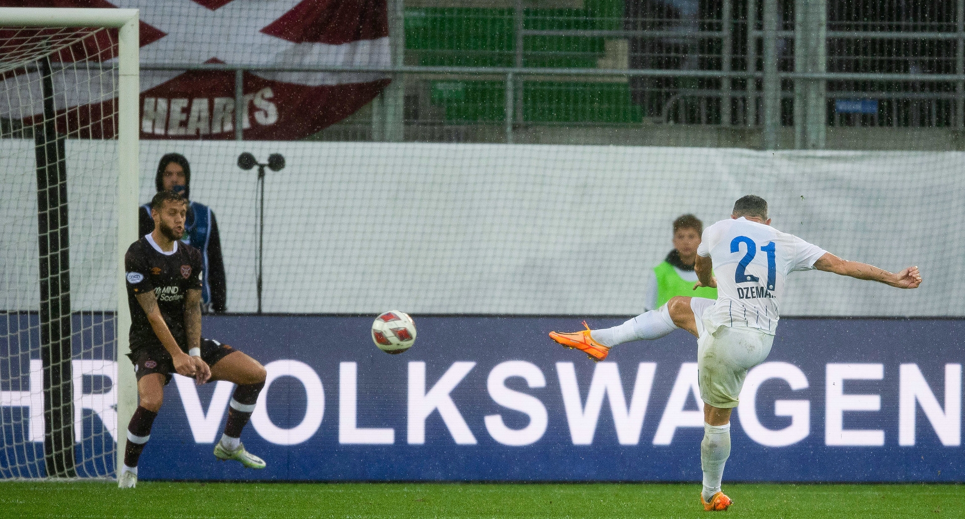 Swiss international Blerim Dzemaili gives FC Zurich a narrow lead in the first leg.