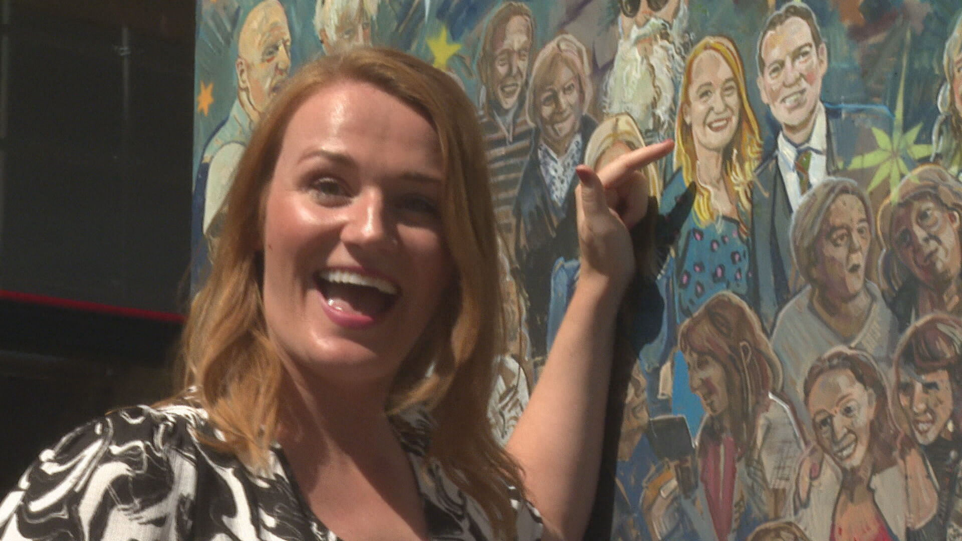 STV reporter Laura Alderman was also featured in the mural. 