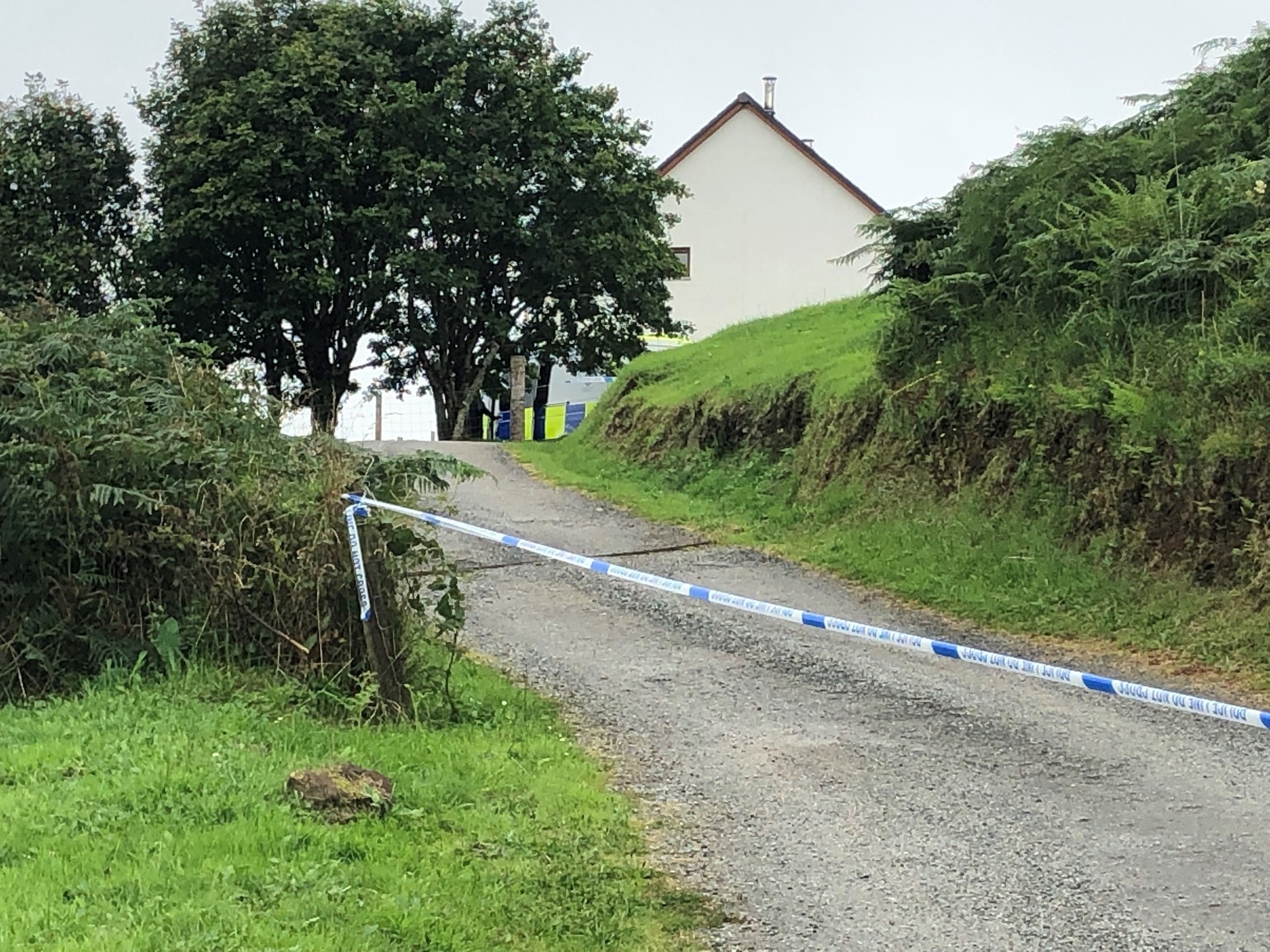 A house in Teangue is also cordoned off by police.