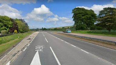 Major road closed after two people injured in four-vehicle crash on A90 near Laurencekirk bypass
