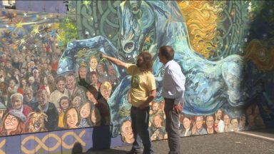 Work on Edinburgh’s North Bridge mural is completed