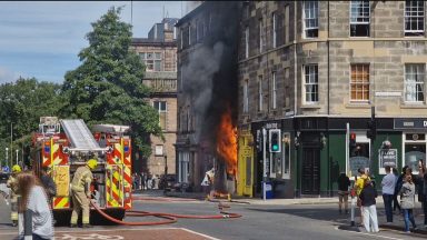 Serious fire in Edinburgh city centre chip shop