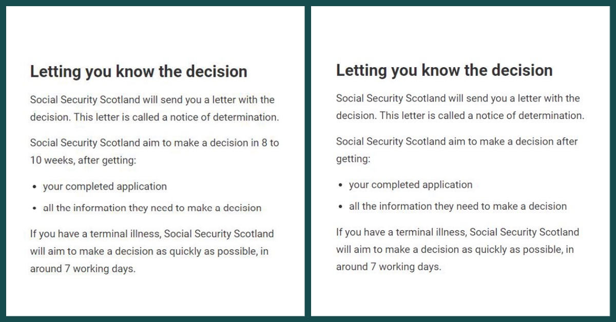 The guidance as it appeared on the Government website as of May 17 2022 (left); and how it appears on the site now (right). 