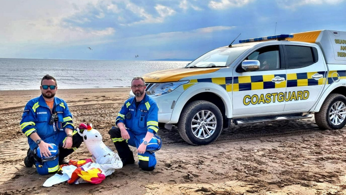 A child was blown out to sea on an inflatable unicorn while at the beach on Sunday afternoon prompting an emergency response. Shortly before 4pm on Sunday afternoon the Ardrossan Coastguard Rescue Team were tasked alongside Ayr Coastguard Rescue Team, Coastguard Helicopter Rescue 199 and Troon RNLI Lifeboat to respond to the incident.