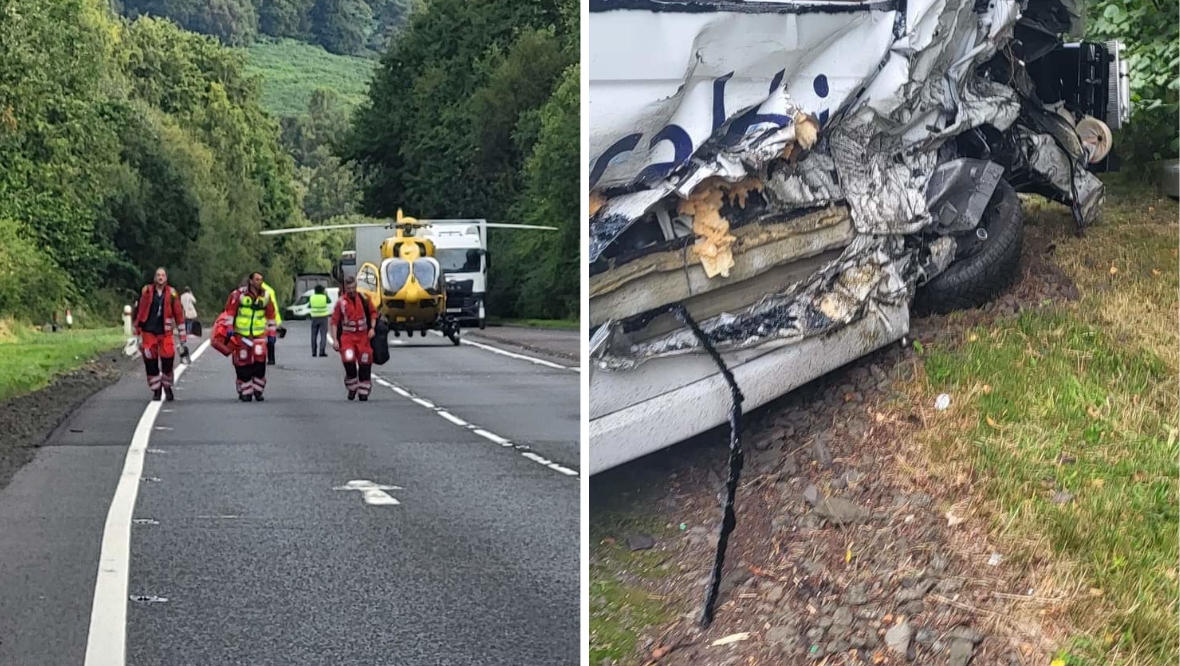 Six people taken to hospital after three-vehicle A82 road crash near Loch Lomond