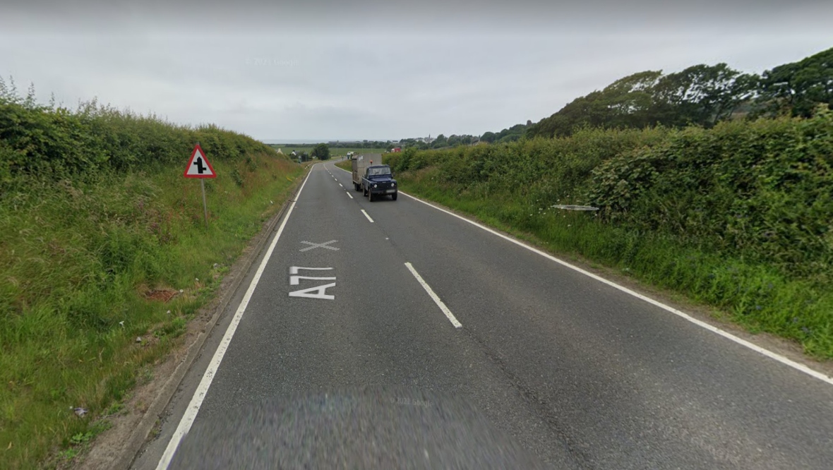 Man and woman airlifted to hospital following two-car crash which injured three others on A77