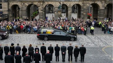 Queen’s funeral cortege in pictures as coffin travels through Scotland