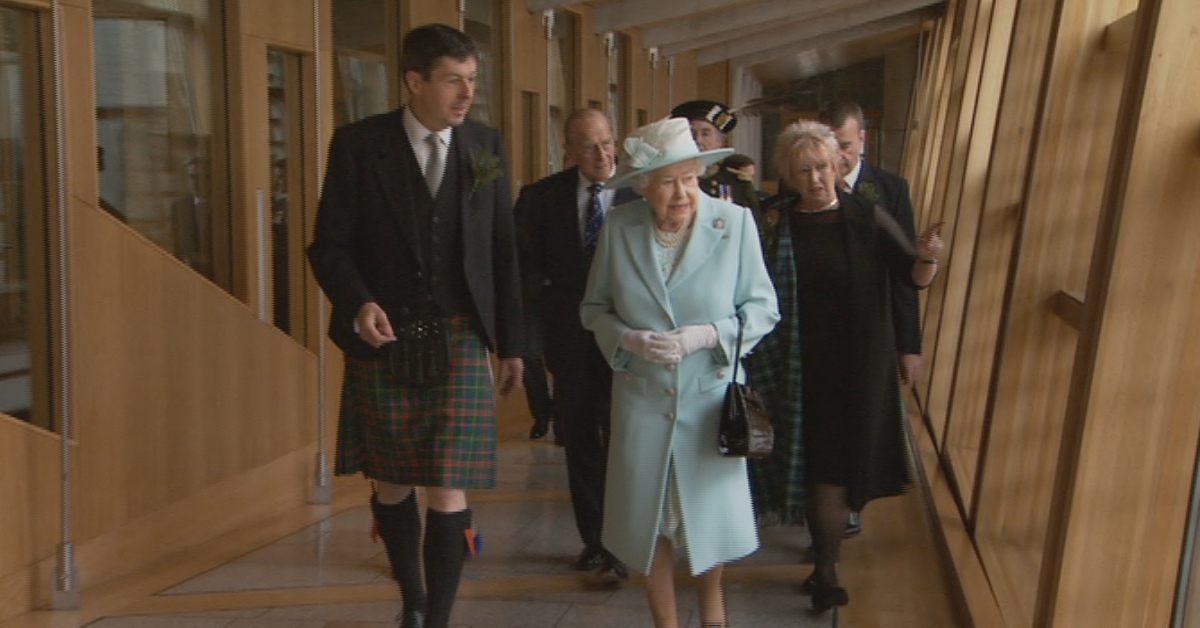 The Queen visited the Scottish Parliament 10 times. 