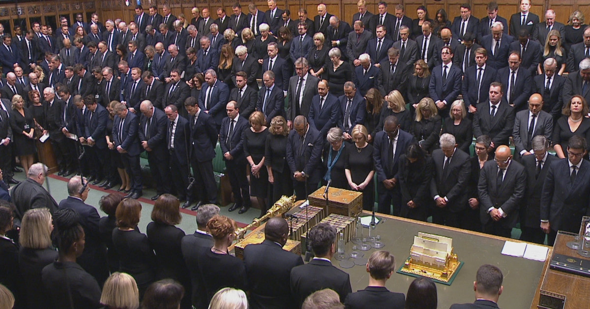 MPs held a minute's silence in the Commons.