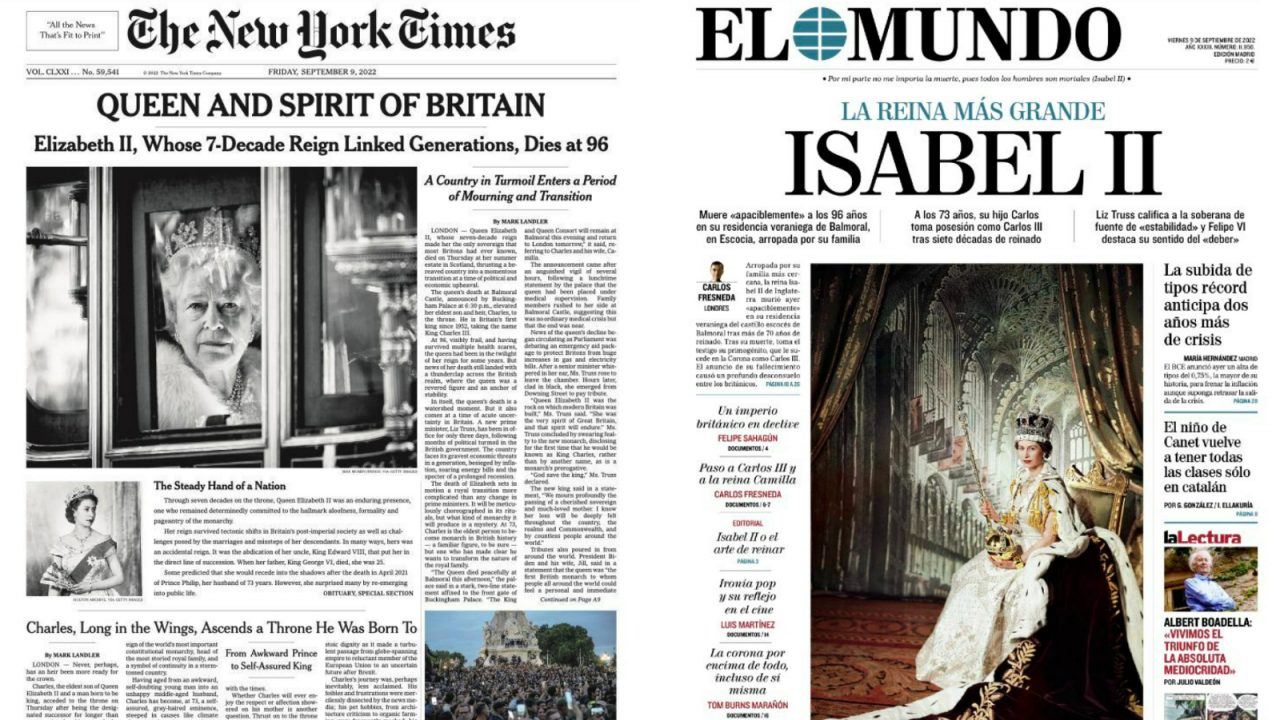 How the world’s newspapers reported the death of Queen Elizabeth II