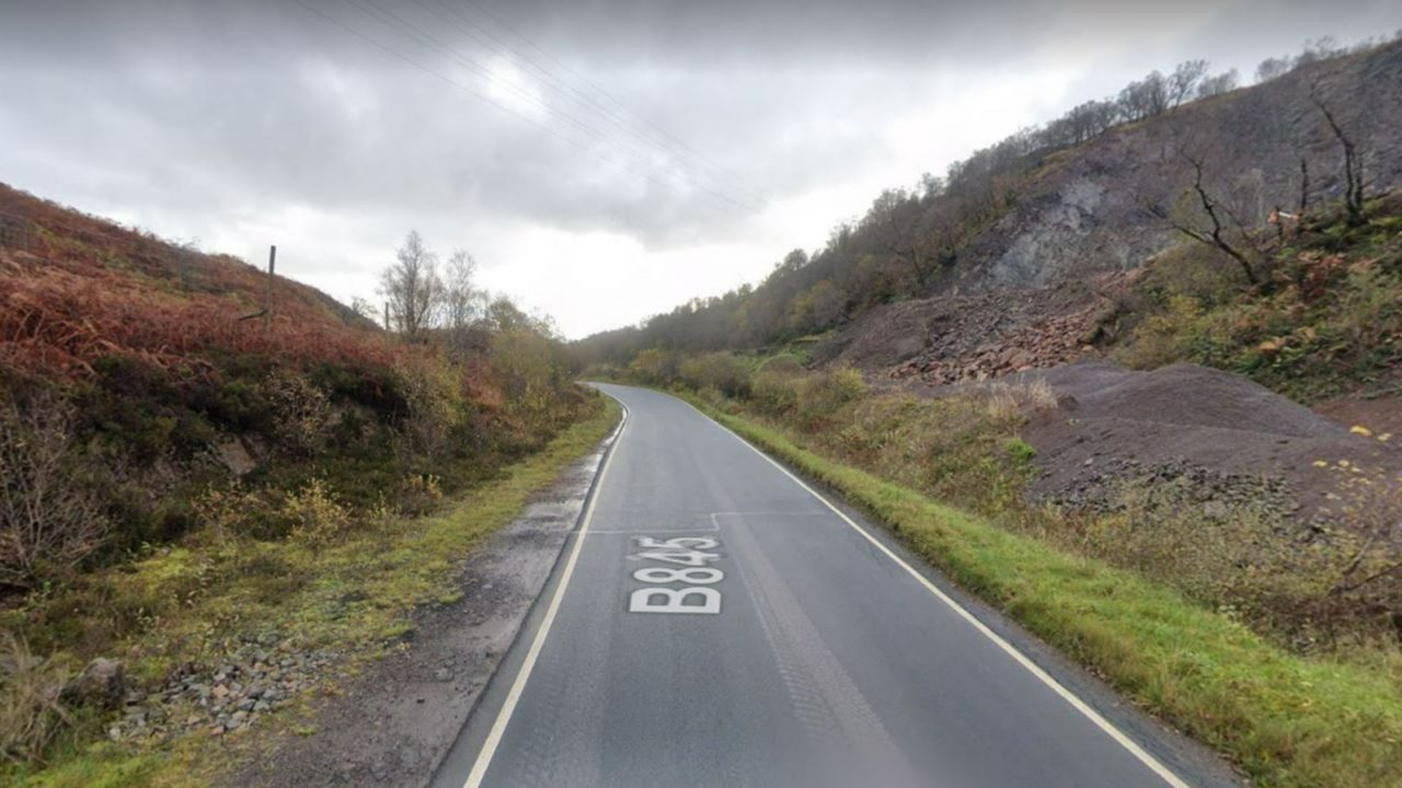 Motorcyclist dies in hospital and two others injured after three-vehicle crash on B845 near Taynuilt