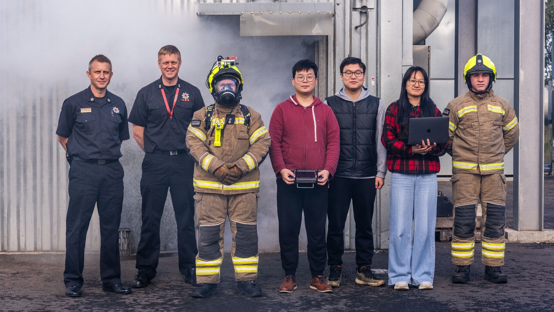 SFRS and research team from the National Robotarium.