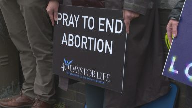 Anti-abortionists stage protest outside sexual health clinic