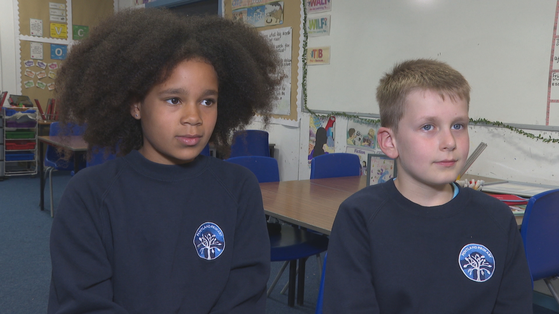 Eva (left) and Murray (right), who thought his teacher was kidding about receiving the letter.