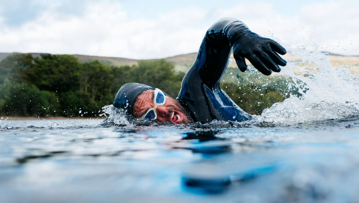Endurance swimmer Ross Edgley breaks record for longest ever open swim in Loch Ness