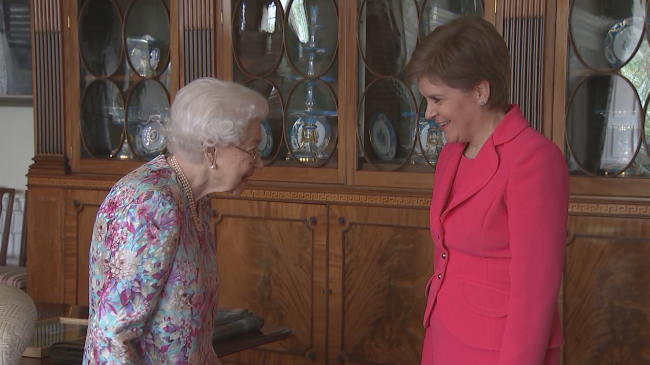 First Minister Nicola Sturgeon pays tribute to the Queen, saying she was ‘the anchor of our nation’