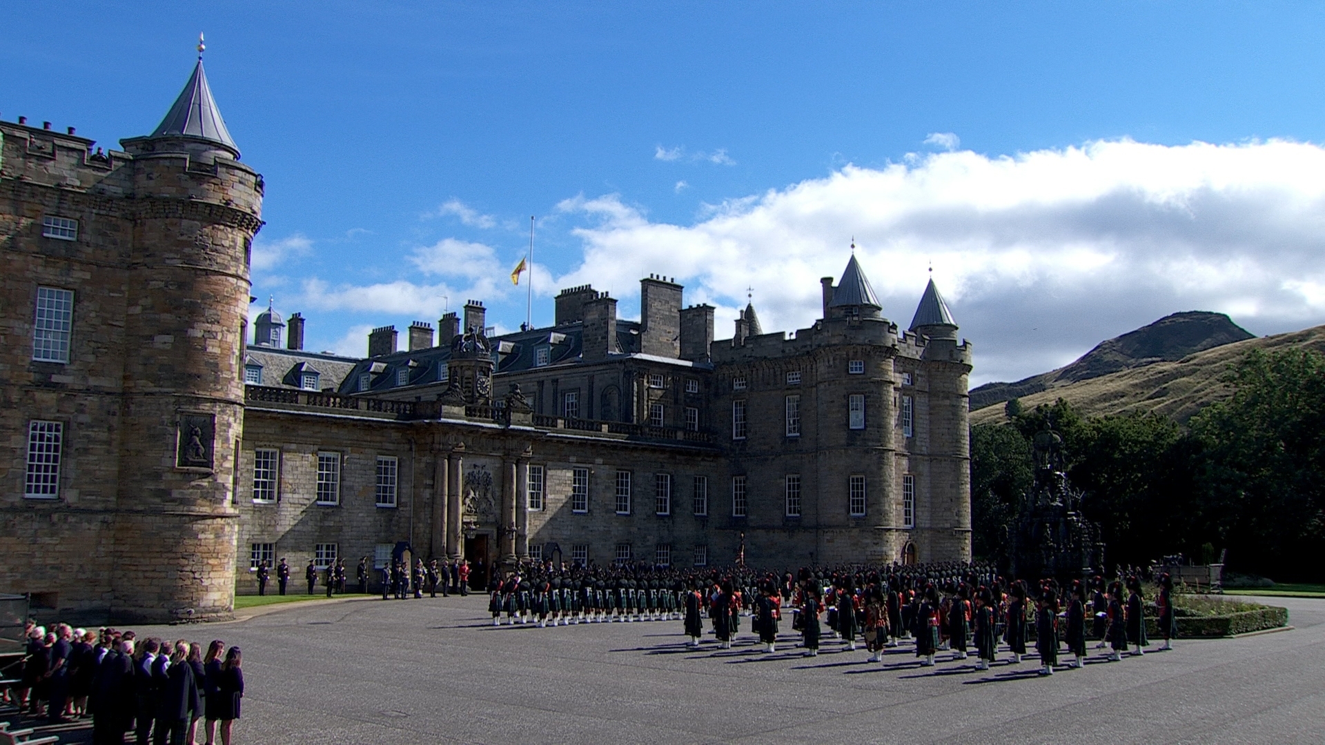 King Charles arrives at Holyroodhouse