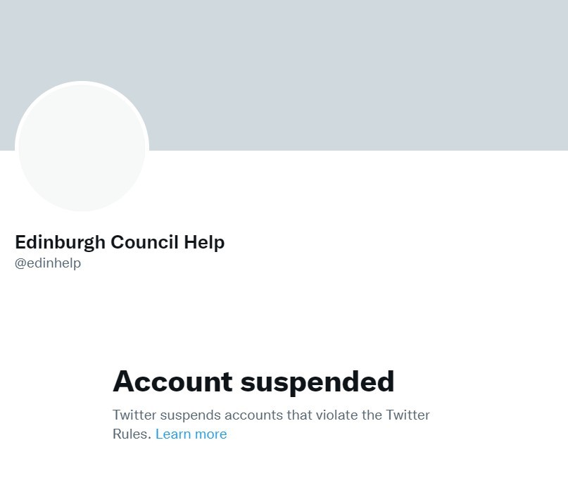 The account, which has over 8,000 followers, was surprisingly shut down.