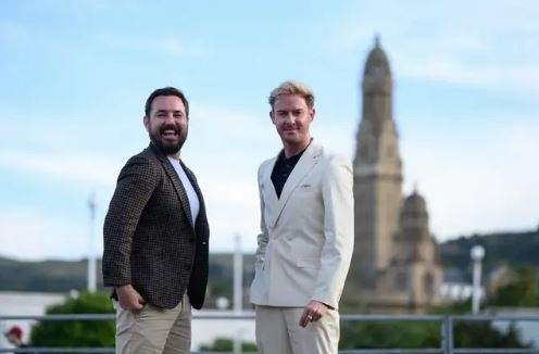 Martin Compston (left) and Phil MacHugh at the Waterfront Cinema in Greenock ahead of the preview of their new series, Martin Compston’s Scottish Fling.