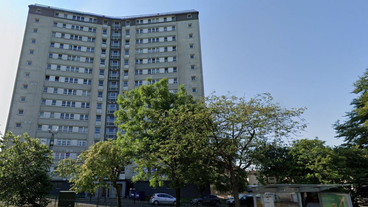 Two men and teenage girl arrested following blaze at tower block in Knightswood, Glasgow