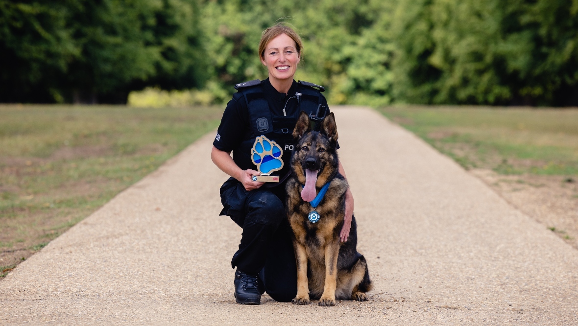 Retired police dog Luna awarded national honour for saving lives in central Scotland