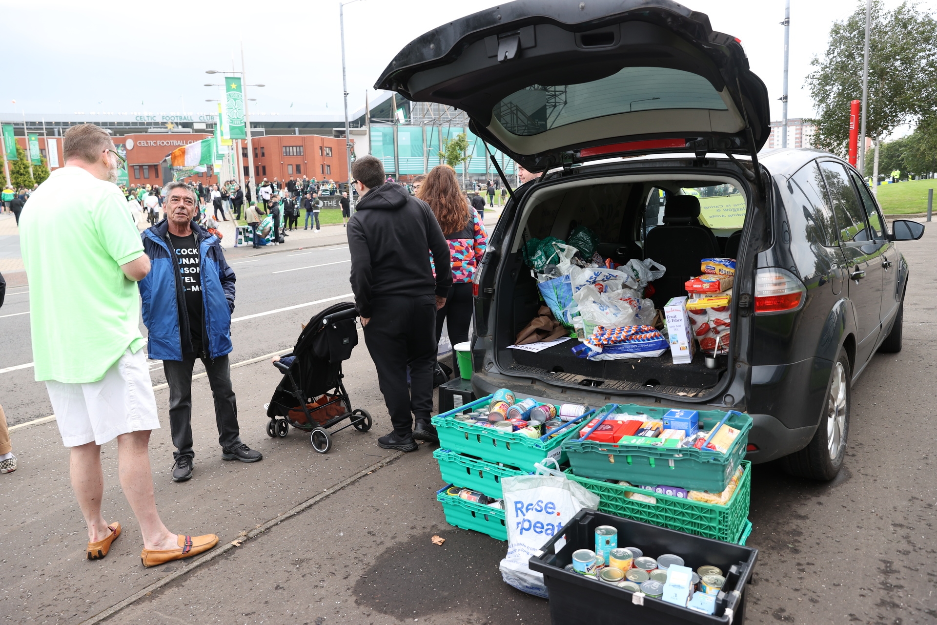 The collection was organised ahead of the Old Firm match.