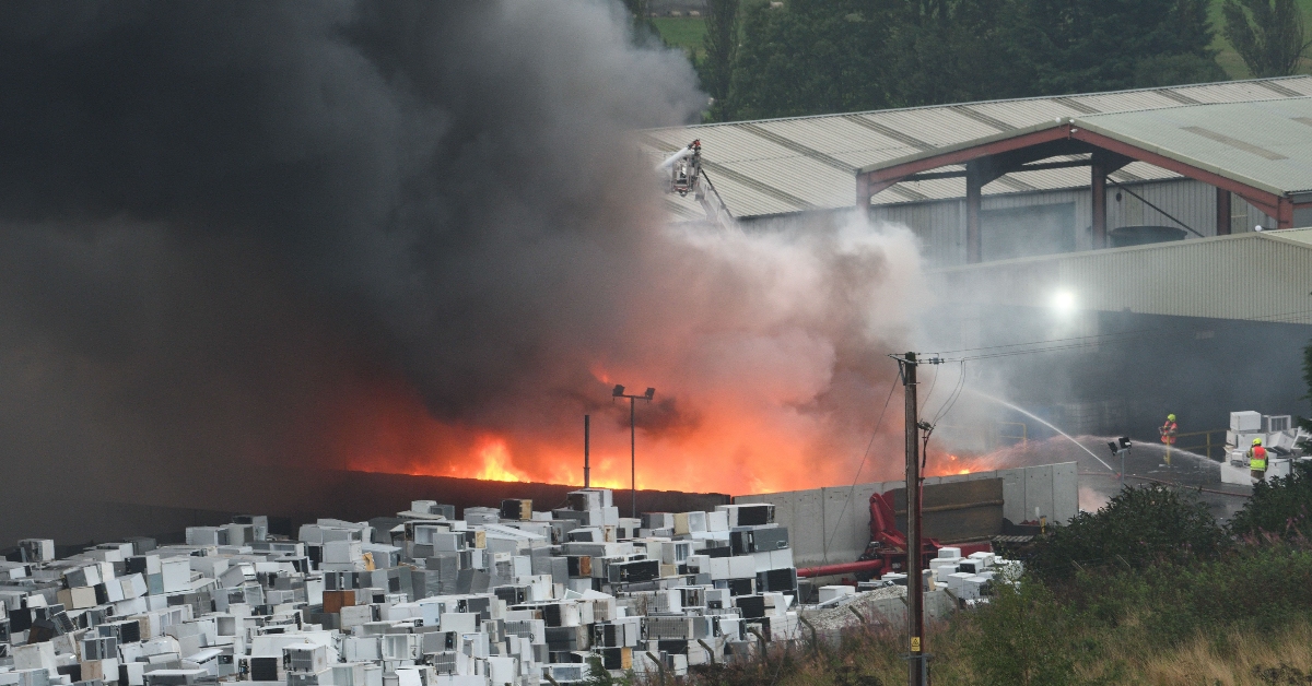 Fire at Shore Recycling in Perth