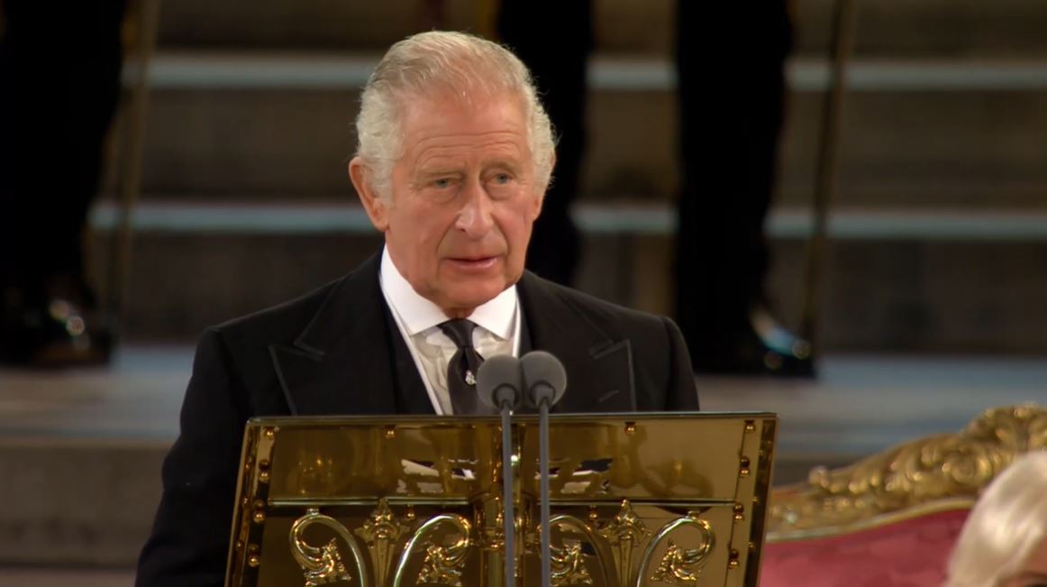 King Charles III pledges to follow Queen Elizabeth’s example of ‘selfless duty’ at Westminster Hall