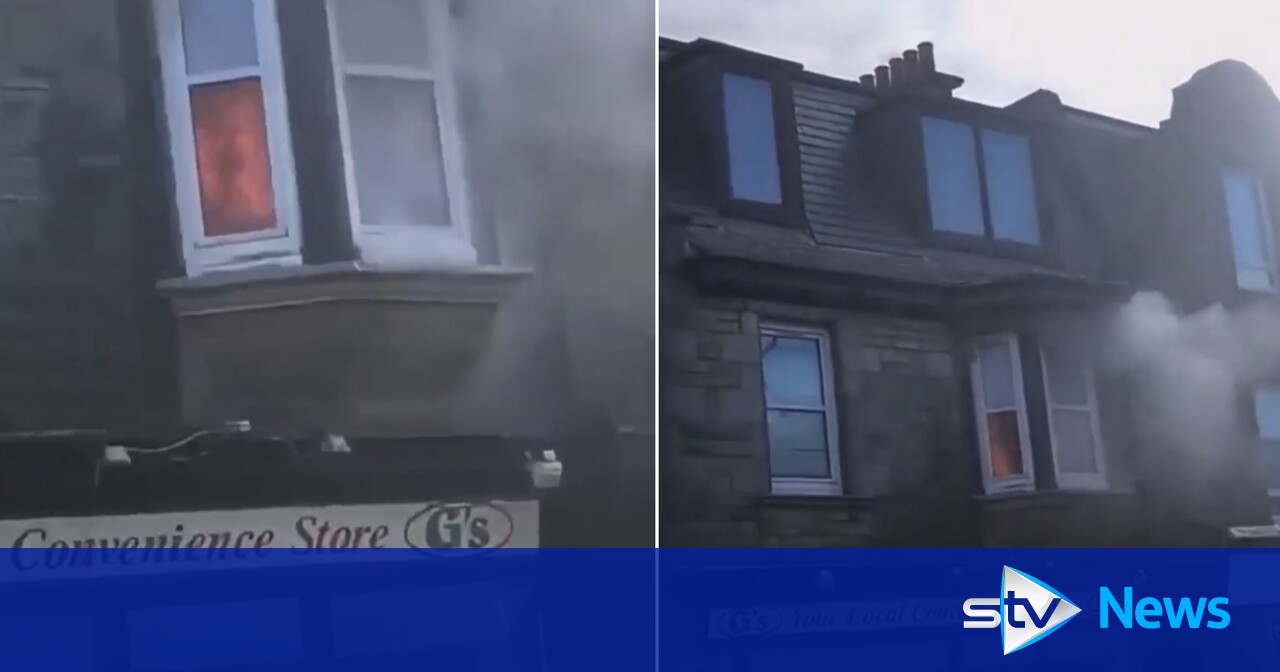 Fire crews rush to scene as Cowdenbeath high street flat bursts into ...