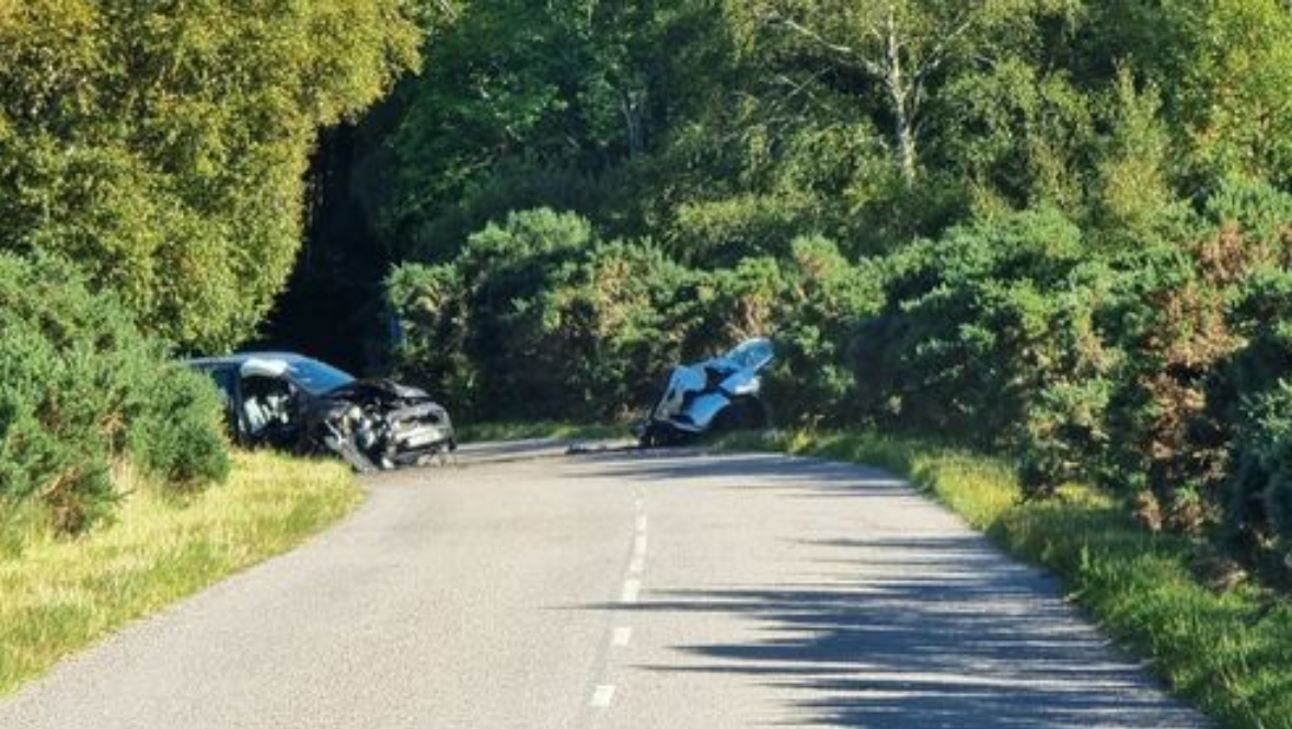 Pensioner dead and four in hospital following major two-car crash on A832 in Highlands
