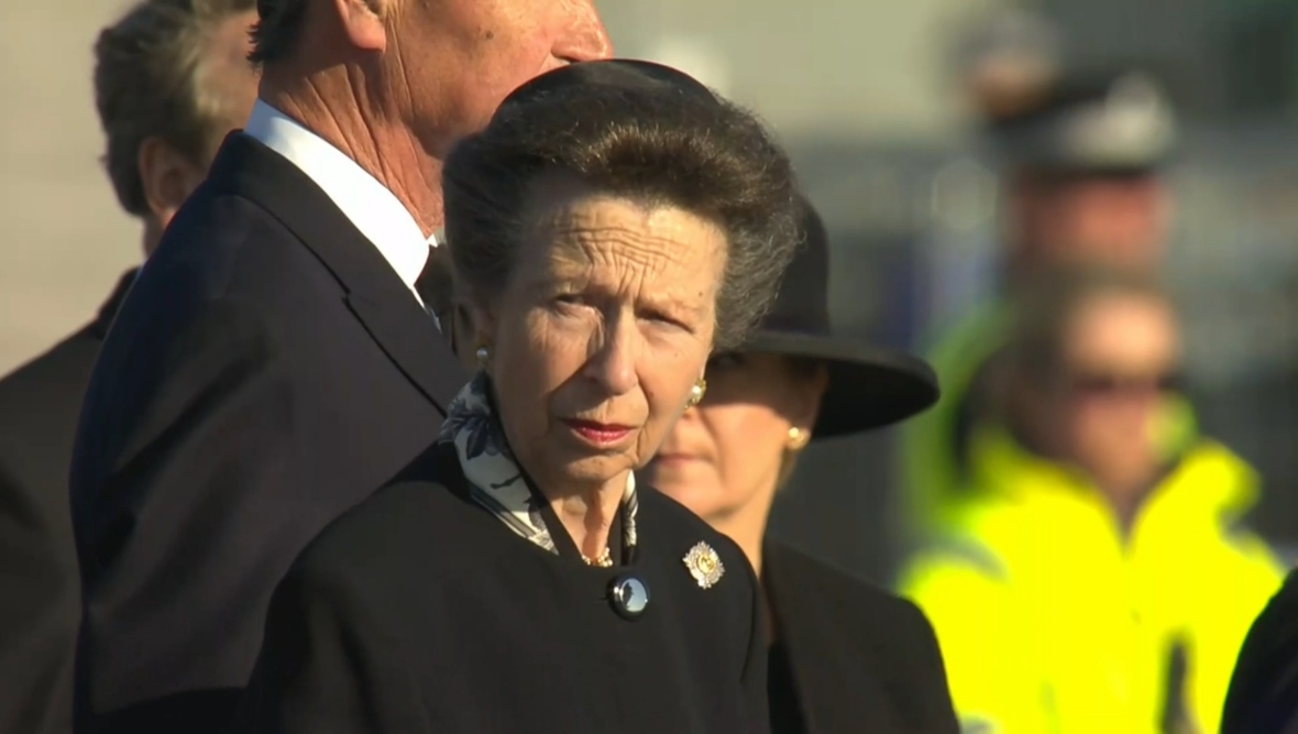 Princess Anne pays tribute to Queen after her final journeys from Balmoral to Edinburgh and London