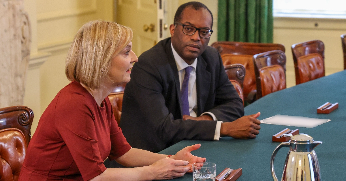 Prime Minister Liz Truss and then-chancellor Kwasi Kwarteng discuss their growth plan ahead of a fiscal statement to the House of Commons on Friday, September 23, which would send markets into turmoil.