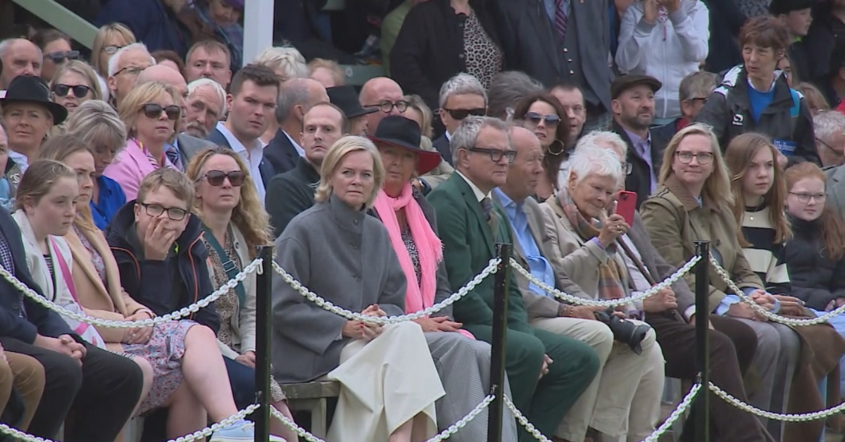 Dame Judi Dench was among the spectators enjoying the games.