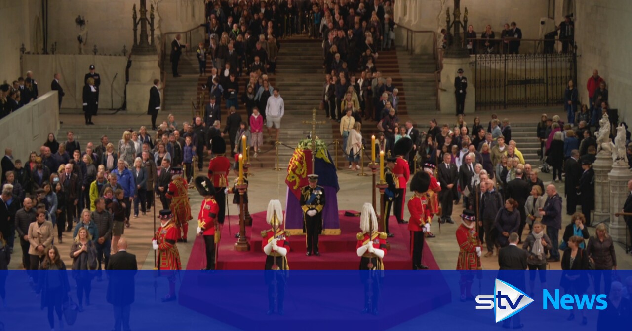 King Charles and siblings hold vigil around Queen's coffin in London's